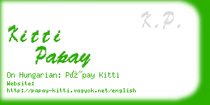 kitti papay business card